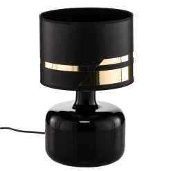 Bordlamper ^ Argon Tekstil bordlampe Bodo, sort-guld