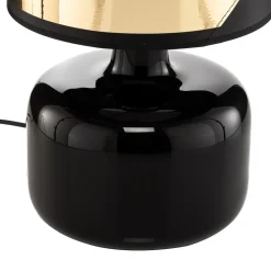 Bordlamper ^ Argon Tekstil bordlampe Bodo, sort-guld