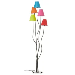 Näve Gang|Pendellamper > Tekstil gulvlampe Colori med 5 lyskilder farvet