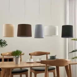 Lindby Pendellamper > Tekstil hængelampe Hermina, 5 lyskilder