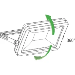 Theben Udendørs Spot > udendørs LED-spot theLeda B100L W, hvid, 3000K, 100 W