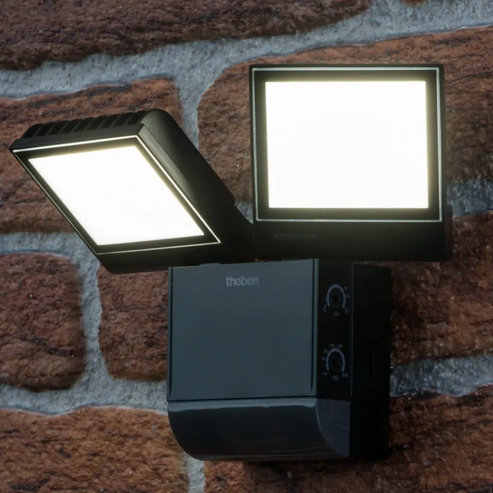 Væglamper ^ Theben udendørs LED-væglampe theLeda S17-100, sort Sensor