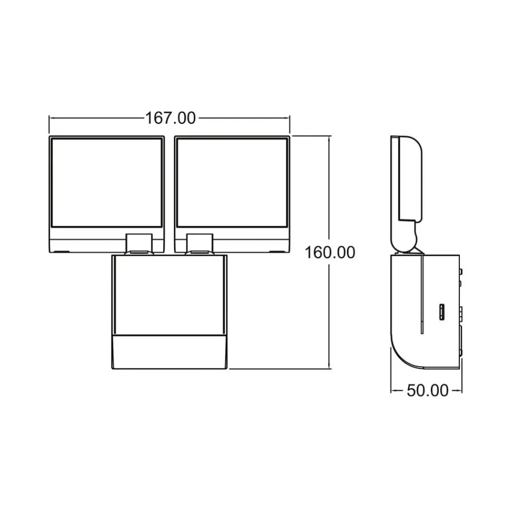 Væglamper ^ Theben udendørs LED-væglampe theLeda S17-100, sort Sensor