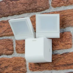 Væglamper ^ Theben udendørs LED-væglampe theLeda S17-100L, hvid, 2 lyskilder.