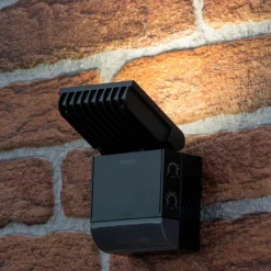 Theben Væglampe Med Sensor > udendørs LED-væglampe theLeda S8-100, sort, sensor