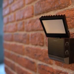 Theben Væglampe Med Sensor > udendørs LED-væglampe theLeda S8-100, sort, sensor