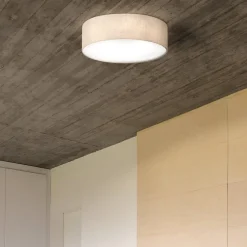 Gang|Loftlamper ^ FISCHER & HONSEL Thor loftslampe i tekstil, sand, Ø 40cm