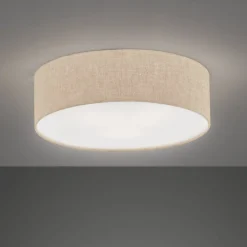 Gang|Loftlamper ^ FISCHER & HONSEL Thor loftslampe i tekstil, sand, Ø 40cm