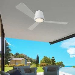 Loftventilatorer ^ LEDS-C4 Tidløs loftventilator Garbí med LED-lys