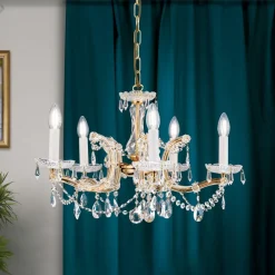 Lysekroner ^ ORION TJURA lysekrone med 5 lys 60 cm