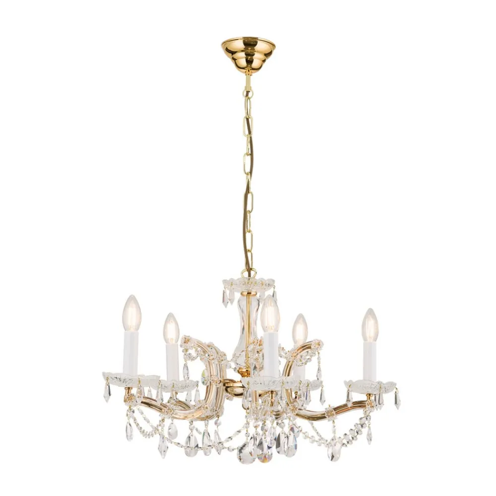 Lysekroner ^ ORION TJURA lysekrone med 5 lys 60 cm