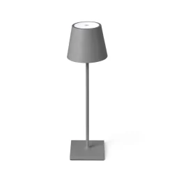 FARO BARCELONA Dekorationsbelysning|Terrassebelysning > Toc LED-bordlampe med USB-oplader, IP54, grå