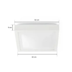 FARO BARCELONA Loftlamper > Tola loftlampe til badeværelset, 32 x 32 cm, hvid