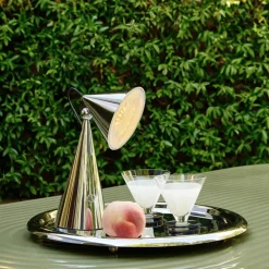 Tom Dixon Bordlamper > LED-bordlampe Pose, sølvfarvet, højde 25 cm