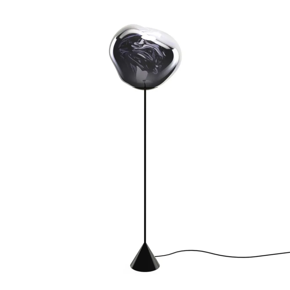 Tom Dixon Gulvlamper > LED-gulvlampe Melt Cone Slim, røggrå, 180 cm