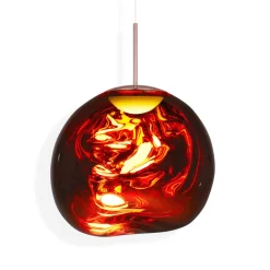 Tom Dixon Pendellamper > LED-hængelampe Melt, Ø 50 cm, kobber, plast