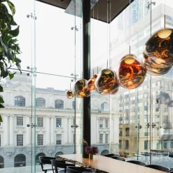 Tom Dixon Pendellamper > LED-hængelampe Melt, Ø 50 cm, kobber, plast