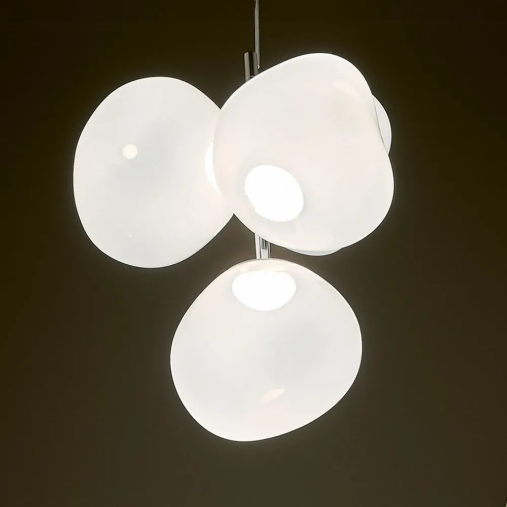 Tom Dixon Lysekroner > LED-lysekrone Melt Chandelier opal/kromfarvet