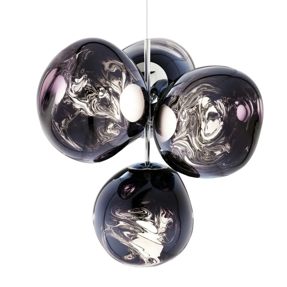 Tom Dixon Lysekroner > LED-lysekrone Melt Chandelier, røggrå