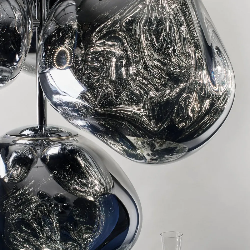 Tom Dixon Lysekroner > LED-lysekrone Melt Chandelier, røggrå