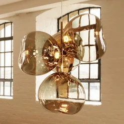 Lysekroner ^ Tom Dixon LED-lysekrone Melt Chandelier, bronzefarvet