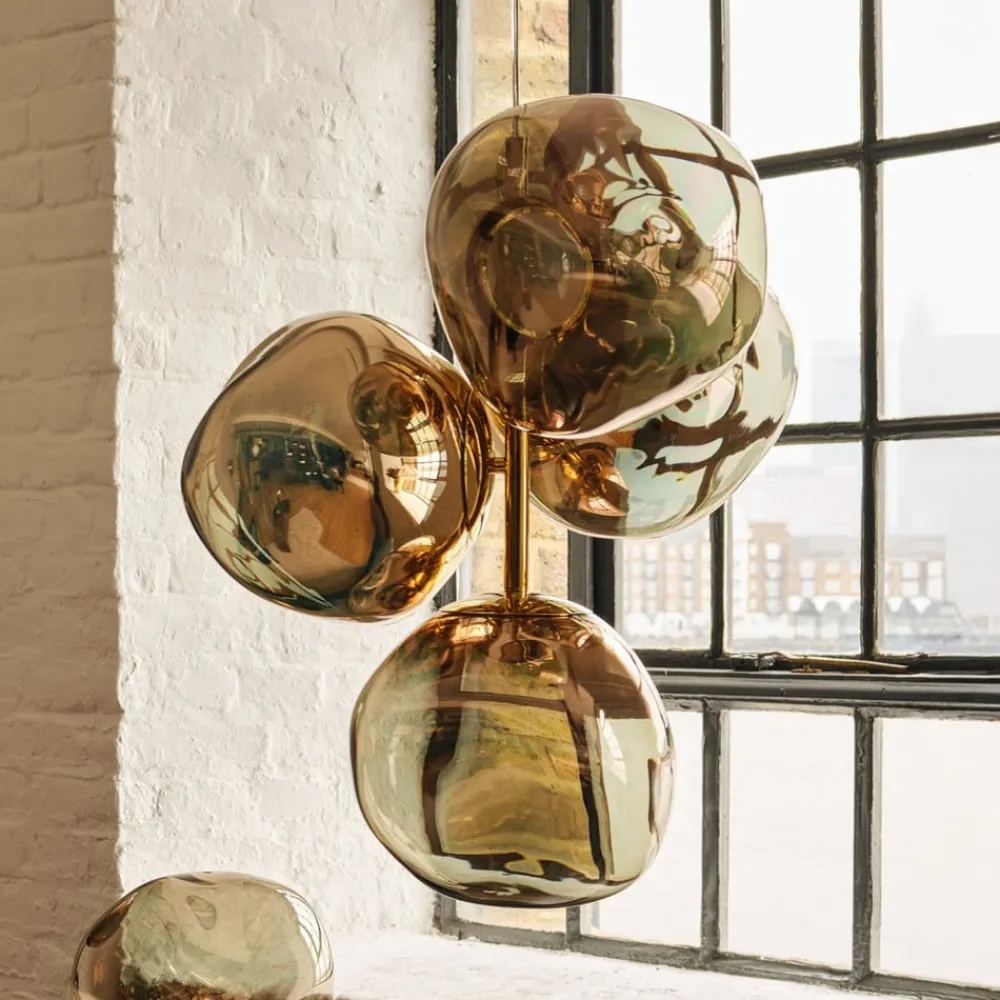 Lysekroner ^ Tom Dixon LED-lysekrone Melt Chandelier, bronzefarvet