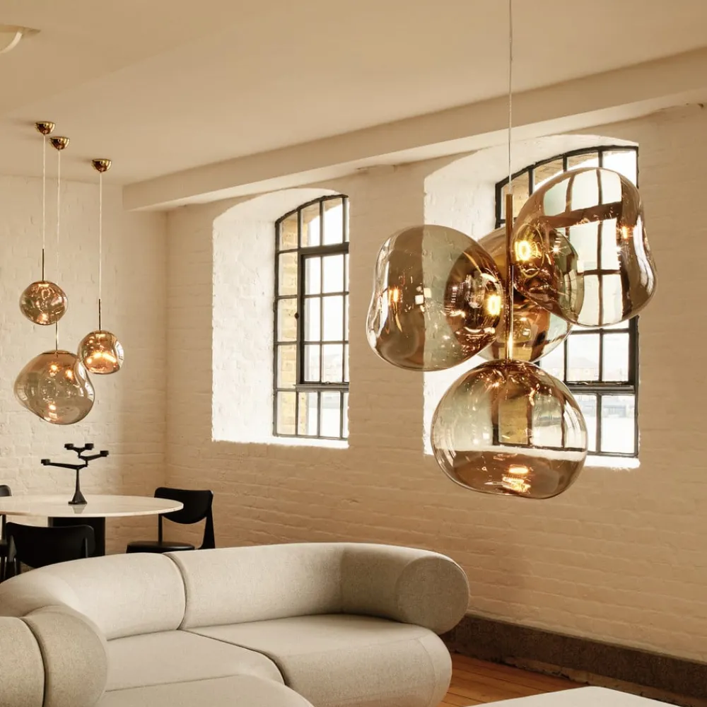 Lysekroner ^ Tom Dixon LED-lysekrone Melt Chandelier, bronzefarvet