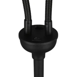 Reality Leuchten Gulvlamper|Gulvlamper > Tommy gulvlampe, sort/guld, højde 130 cm, 2-lys stof