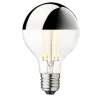 DESIGN BY US Dæmpbar Led-Pære > topforspejlet LED-pære Globe 80, sølv, E27, 3,5 W, 2.700 K
