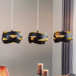 Pendellamper ^ Domiluce Tornado hængelampe, 3 lyskilder, sort
