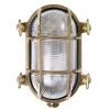 Moretti Luce Væglamper > Tortuga udendørs væglampe, oval 17 cm messing/klar