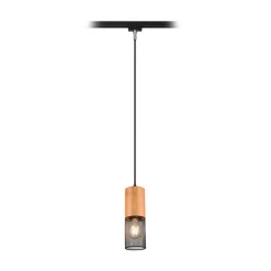 Trio Lighting Skinnesystem > Tosh skinnelampe til DUOline, sort, trædetalje, E27