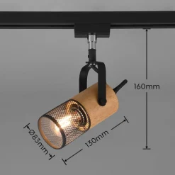 Trio Lighting Skinnesystem > Tosh skinnespot til DUOline, mat sort, trædetalje
