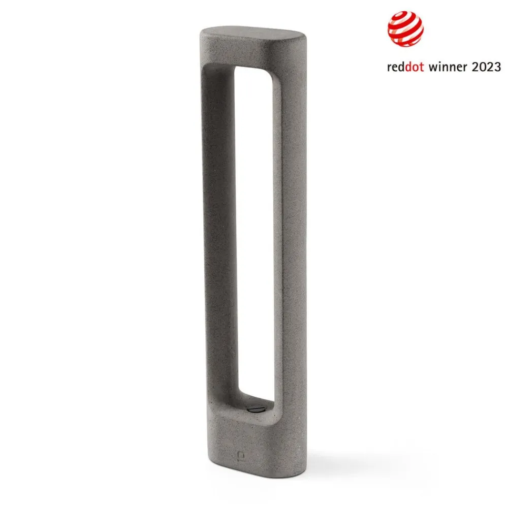 FARO BARCELONA Gadebelysning > Totem LED-vejlampe, grå, beton, højde 61,1 cm