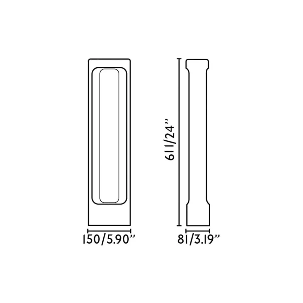 FARO BARCELONA Gadebelysning > Totem LED-vejlampe, grå, beton, højde 61,1 cm