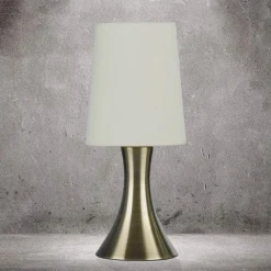 Bordlamper ^ Searchlight Touch 3922 bordlampe, antik messing