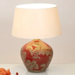 Bordlamper ^ Holländer Toulouse rund bordlampe, højde 42 cm, rød
