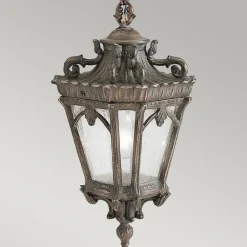 KICHLER Udendørs Pendellamper > Tournai udendørs hængelampe, Ø 19 cm, bronze, aluminium, glas