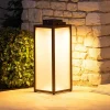 Solcellelamper ^ Les Jardins Tradition LED-solcellelanterne, corten, højde 65 cm