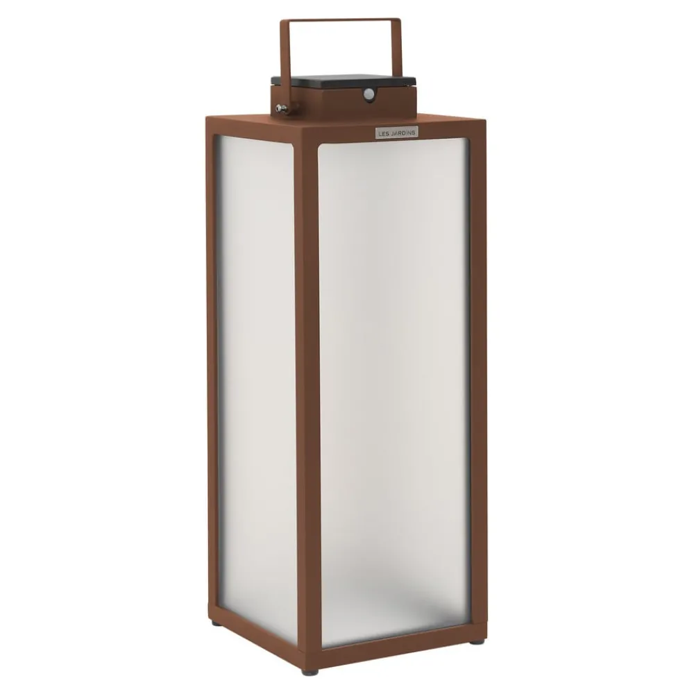 Solcellelamper ^ Les Jardins Tradition LED-solcellelanterne, corten, højde 65 cm