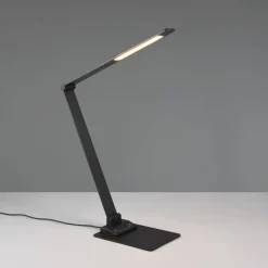 Trio Lighting Arbejdsrum/Kontor > Travis LED-bordlampe, sort, CCT, dæmpbar, touch, USB