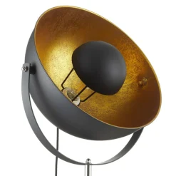 Globo Gulvlamper|Gulvlamper > Trebenet gulvlampe Lenn, sort-guld
