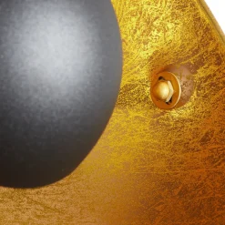 Globo Gulvlamper|Gulvlamper > Trebenet gulvlampe Lenn, sort-guld