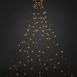 Julepynt|Lysnet, Lysforhæng ^ Konstsmide Christmas Triangel LED-lysgardin med stjerne