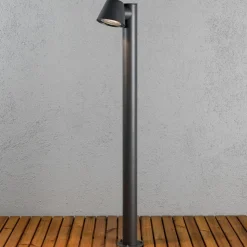 Konstsmide Gadebelysning > Trieste vejlampe i aluminium, antracit