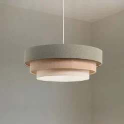 Maco Design Pendellamper > Triniti hængelampe, grøn/beige/creme, Ø 60 cm, tekstil