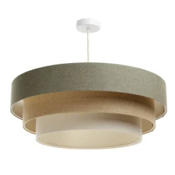 Maco Design Pendellamper > Triniti hængelampe, grøn/beige/creme, Ø 60 cm, tekstil