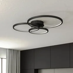 Loftlamper|Loftlamper ^ Trio Lighting Trio WiZ Aaron smart LED-loftlampe, antracit