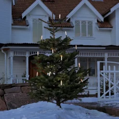 Julepynt|Julelys Udendørs ^ Konstsmide Christmas Trækæde med skaftlys til udvendig 12 m