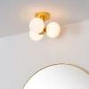 Loftlamper|Loftlamper ^ Lucide Trudy loftlampe til bad 3 lyskilder, mat guld/opal